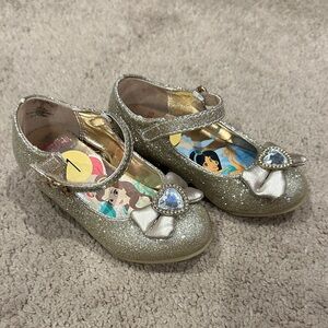 Disney Gold Glitter Kids Dress Shoes Toddler size 7